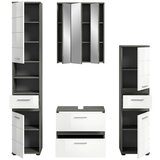 MID.YOU Kopalnica Blake, Bela, Srebrna, 4-Delna | Shoptok.si