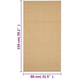  Tepih od prirodnog sisala 80 x 150 cm | shoptok.hr