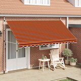 Tenda na ručno uvlačenje 400 cm narančasto-smeđa | shoptok.hr