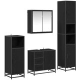  Set namještaja za kupaonicu 4 pcs Crni hrast 65 x 33 x 60 cm | shoptok.hr