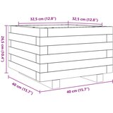  Vrtna sadilica 40x40x26,5 cm od masivne borovine | shoptok.hr