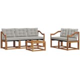  Set vanjskih sofa 6 kom. Prirodna i svijetlo siva | shoptok.hr