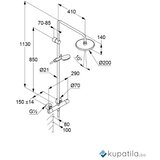 Dual shower sistem termostatski chrome KLUDI LOGO 1S (6809505-00) | Eponuda.ba