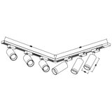 SPOT za šinski sistem MICA 6xGU10/10W/230V crna/zlatna | Eponuda.com