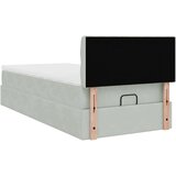 vidaXL Okvir kreveta s madraca svijetlosivi 100x200 cm baršunasti | shoptok.hr
