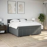  Krevet s oprugama i madracem tamnosivi 200 x 200 cm od tkanine | shoptok.hr