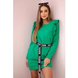 Kesi Women's dress with ruffles and a belt green | Shoptok.si
