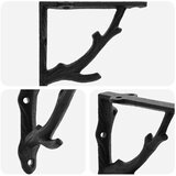  Nosači za zidne police 2 kom. Crna 10 x 10 x 3 cm Čelik - Crna 10 x 10 x 4 cm 2 | shoptok.hr
