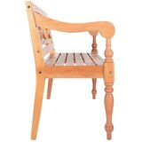 BATAVIA klupa 98 cm masivno drvo mahagonija svjetlo smeđa | shoptok.hr
