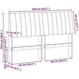 vidaXL tapecirano vzglavje temno siva 140 cm masivno borovo les | Shoptok.si