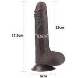 Lovetoy 2021 Sliding-Skin Dual Layer Dong 7.0" Brown | shoptok.hr