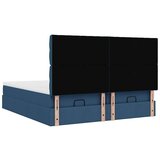  Otomanski okvir kreveta s madracima plavi 200x200cm tkanine | shoptok.hr