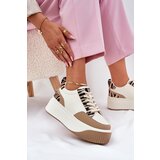 Boto Women's Sneakers on Massive Platform Zebra Beige Tamorniel | Shoptok.si