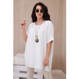 Kesi Włoski Oversized blouse with pendant ecru | ePonuda.com