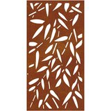  Vrtni zidni ukras 105x55 cm čelik COR-TEN uzorak lišća bambusa | shoptok.hr