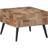 vidaXL Klubska mizica siva 55x55x40 cm trdna predelana tikovina Cene
