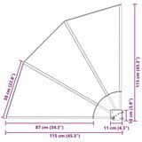  Zaslon za privatnost na balkonu 115 x 115 cm Poliester Crna | shoptok.hr