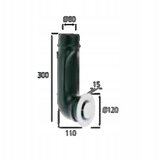 Atlantic Ventilacijski dodatek PB 80 L s ukrivljenim priključkom, (5000535961) u
