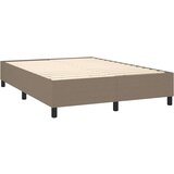  Box spring postelja z vzmetnico LED taupe 140x190 cm blago, (20900155) | Shoptok.si