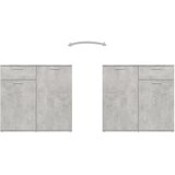  Komoda siva boja betona 80 x 36 x 75 cm od konstruiranog drva | shoptok.hr