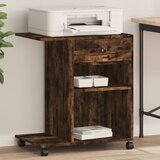 vidaXL Stalak za pisač s kotačima boja hrasta 60 x 40 x 68,5 cm | shoptok.hr