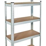  Stalak za pohranu 180x90x40 cm pocinčani čelik, 5 polica, kapacitet 875 kg ModernHome | shoptok.hr