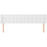  Uzglavlje s ušima bijelo 183x16x78/88 cm od umjetne kože | shoptok.hr
