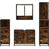  4-dijelni set kupaonskog namještaja boja hrasta drveni | shoptok.hr