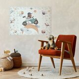  Plakat - Bear in a Race Car 90x60 Bez okvira | shoptok.hr