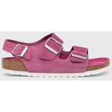 Birkenstock Sandale od brušene kože Milano Suede za žene, boja: ružičasta, 1024265