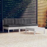 Maison Chic Seti vrtnega pohištva - Vrtna garnitura - Vrtni pohištvo set 4-delna z antracit blazinami borovina, (21815967) | Shoptok.si