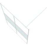 Pregrada za tuš bijela 140 x 195 cm s prozirnim staklom ESG | shoptok.hr