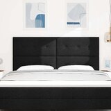  LED glava kreveta S LED lampica Crna 180 cm Poliester | shoptok.hr