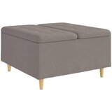  Otoman za pohranu s jastukom Sivo-smeđa 80 x 80 x 45 cm tkanina | Eponuda.com