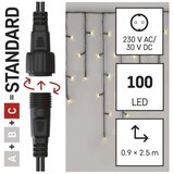 STANDARD LED povezovalna božična veriga – ledene sveče, 2,5 m, zun., topla bela | Shoptok.si