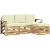  Set vanjskih sofa 4 kom. Bijela i krem Poliester | shoptok.hr