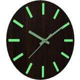 vidaXL Zidni sat sa svjetlećim oznakama i kazaljkama smeđi Ø 30 cm | shoptok.hr