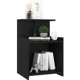  Nočna omarica 2 kosa črna 40x35x60 cm iverna plošča, (20732578) | Shoptok.si