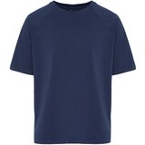 Trendyol Indigo Men's Relaxed/Comfortable Cut Basic 100% Cotton T-Shirt Cene