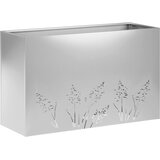  Vrtna saksija Srebrna 80 x 20 x 49 cm Pocinčani čelik | shoptok.hr