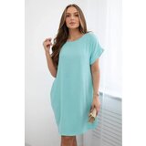 Kesi Włoski Dress with pockets mint Cijene