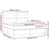  box spring s madracem LED tamnosmeđi 180x200 cm tkanina | shoptok.hr