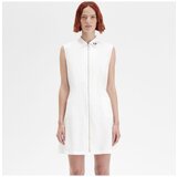 Fred Perry Kratke obleke ZIP-THROUGH SHIRT DRESS Bela | Shoptok.si