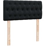 vidaXL Otomanski posteljni okvir z vzmetnicami črn 200x200cm žamet | Shoptok.si