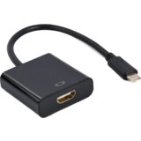  USB adapter Type-C to HDMI adapter 4K@30Hz, 15 cm, black, GEMBIRD, A-CM-HDMIF-03 Cijene