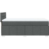 vidaXL Box spring postelja z vzmetnico temno siva 90x190 cm blago | Shoptok.si