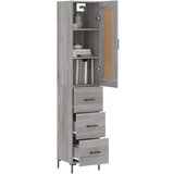  Visoka komoda siva sonome 34 5x34x180 cm od konstruiranog drva | shoptok.hr
