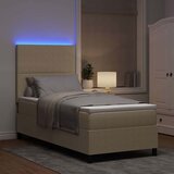  LED Box Spring Krevet Svijetlo siva i bijela. 80 x 200 cm | Eponuda.ba