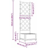  Vrtna saksija Crna 40 x 40 x 125,5 cm Plastika | shoptok.hr