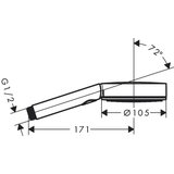 Hansgrohe 24111670 pulsify select tuš ročka 3 funkcije ecosmart | Shoptok.si